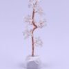 Clear Quartz Gemstone Chips Spiral Shape Tree With Agate Stone Base